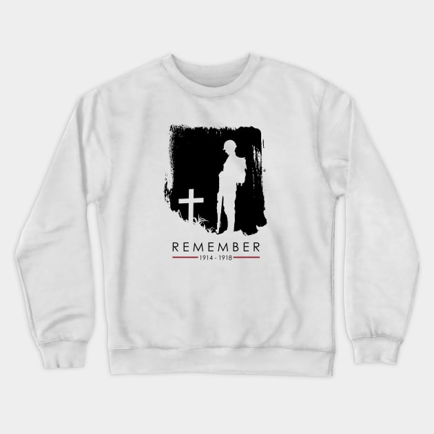 Remember 1914 - 1918 WW1 Veteran Crewneck Sweatshirt by Distant War